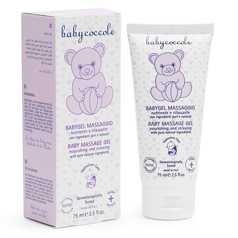 Gel massage cho bé Babycoccole hạnh nhân 75ml 0M+