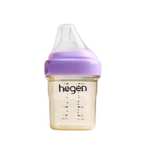Bình sữa Hegen PPSU 150ml núm ti size S từ 1 – 3 tháng, Purple